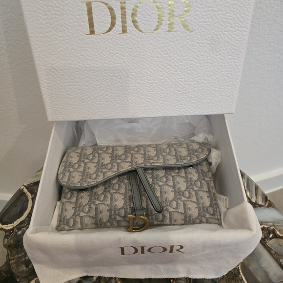 Dior Handbags - Dior Gray Saddle Crossbody Bag